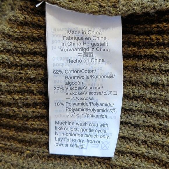 Madewell Olive Green Crew Neck Pullover Sweater Ribbed Knit Cozy Classic XS - Picture 12 of 14